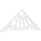 Ekena Millwork Pitch Wagon Wheel Architectural Grade PVC Gable Pediment, 60"W x 22 1/2"H x 1"P (9/12) GPP060X023X100WAG - alternate 1